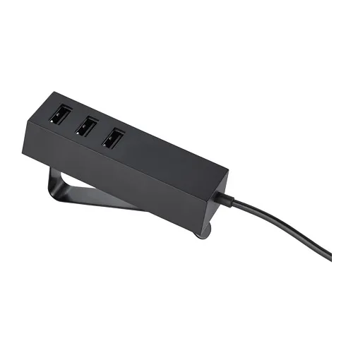 LÖRBY - USB charger with clamp, black | IKEA Taiwan Online - PE656990_S4