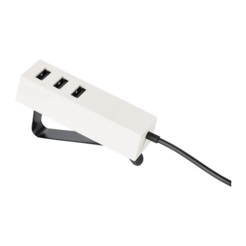 LÖRBY - USB充電器附夾, 白色 | IKEA 線上購物 - PE656999_S4