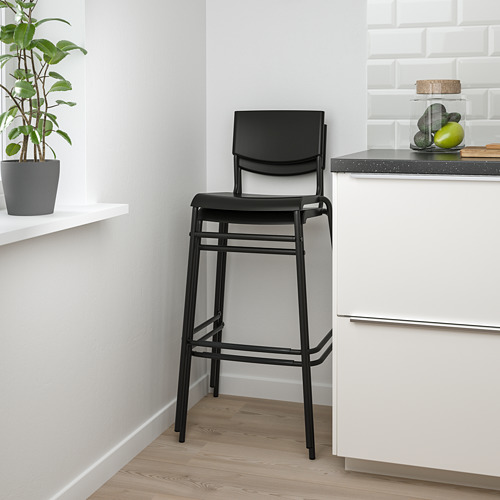 STIG bar stool with backrest