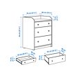 HAUGA bedroom furniture, set of 3