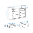 HAUGA bedroom furniture, set of 3