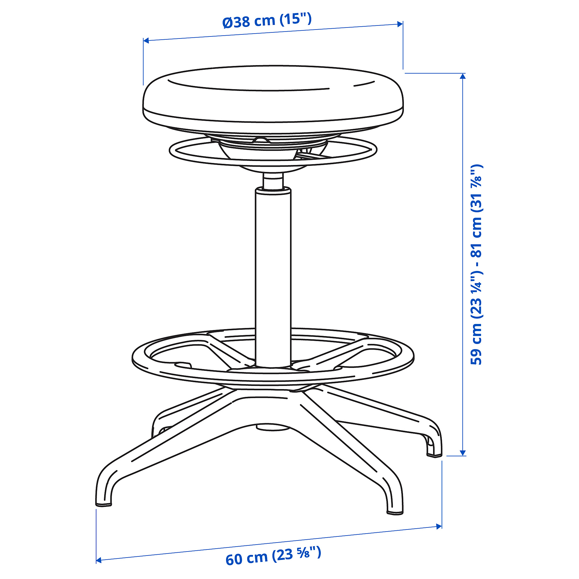 TROTTEN/LIDKULLEN table and sit/stand support