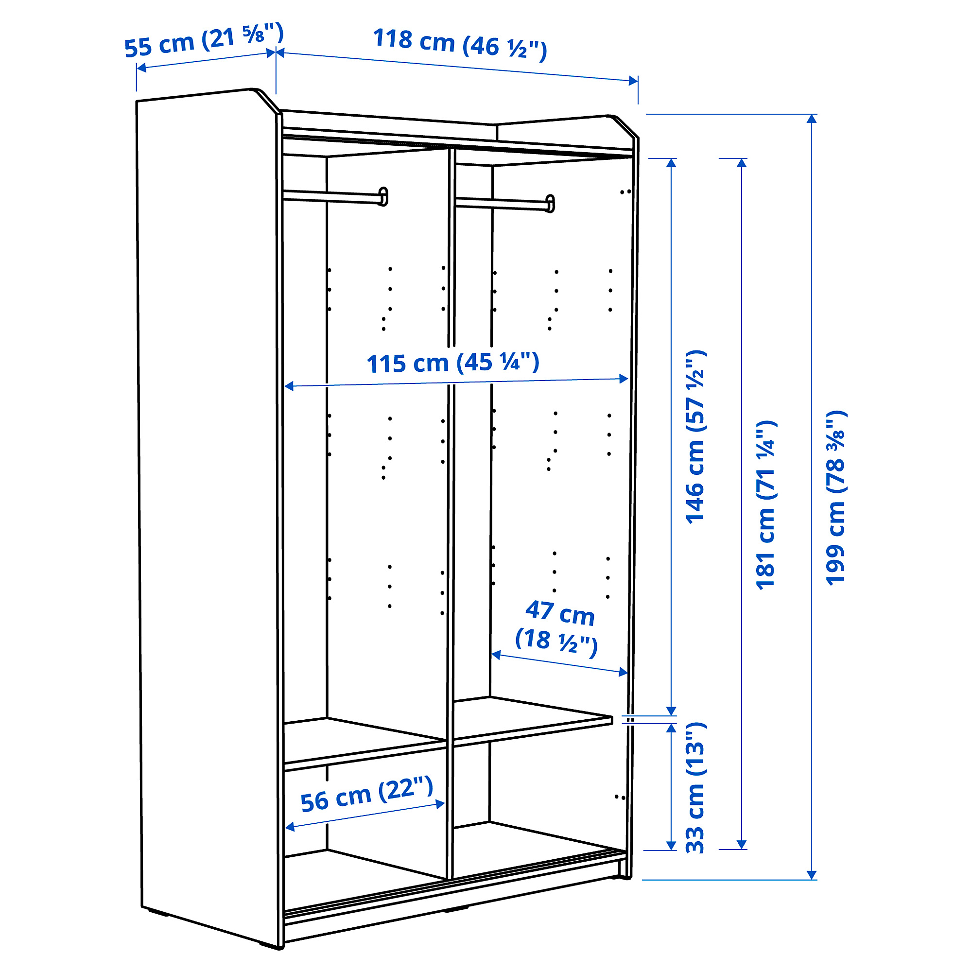 HAUGA bedroom furniture, set of 5