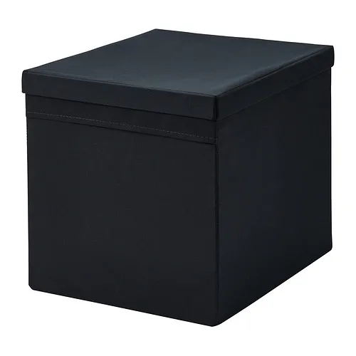 DRÖNA - 附蓋收納盒，黑色，34x39x33 公分 | IKEA 線上購物 - E1020955_S4