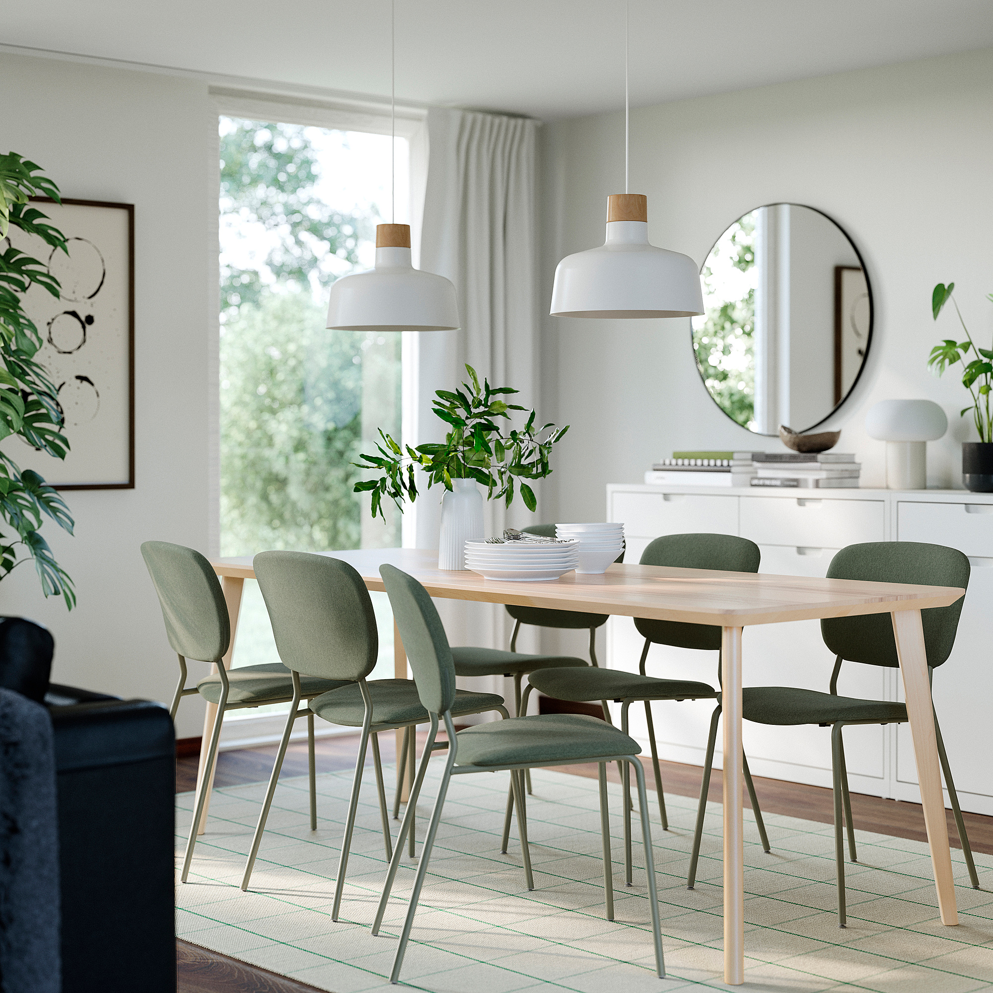 LISABO/VIHALS table and 6 chairs