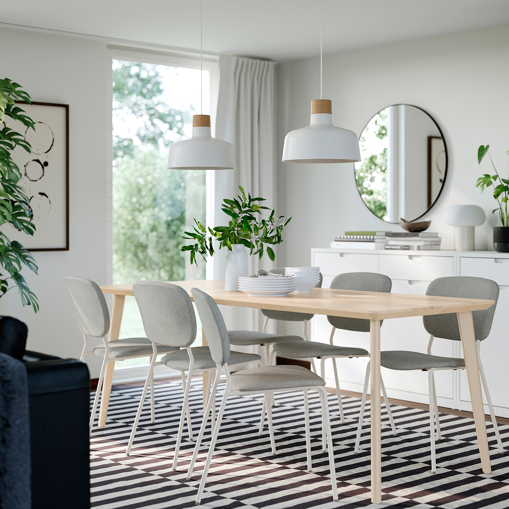 LISABO/VIHALS table and 6 chairs
