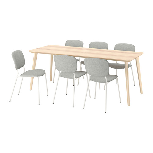 LISABO/VIHALS table and 6 chairs