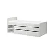 SLÄKT - 床框附床底收納盒, 白色, 90x200 公分 | IKEA 線上購物 - PE704865_S2 
