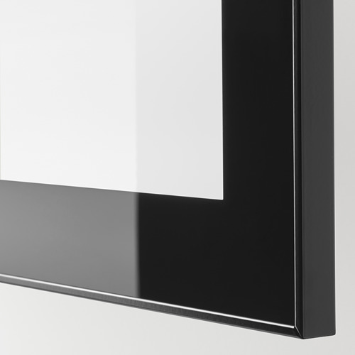 BESTÅ - storage combination with doors, black-brown/Glassvik black/clear glass | IKEA Taiwan Online - PE744948_S4