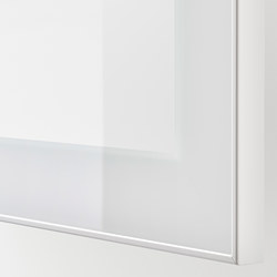 BESTÅ - shelf unit with glass door, white stained oak effect/Glassvik white/frosted glass | IKEA Taiwan Online - PE537362_S3