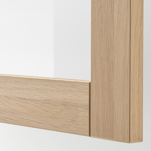 BESTÅ - storage combination with drawers, white stained oak effect Hanviken/Sindvik/Stubbarp white stained oak eff clear glass | IKEA Taiwan Online - PE744960_S4