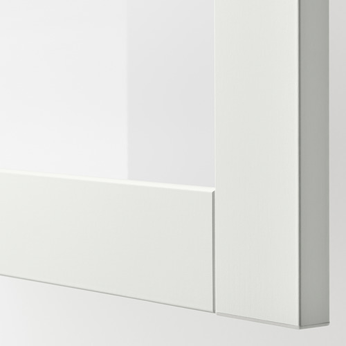 BESTÅ - TV storage combination/glass doors, white/Hanviken white clear glass | IKEA Taiwan Online - PE744961_S4