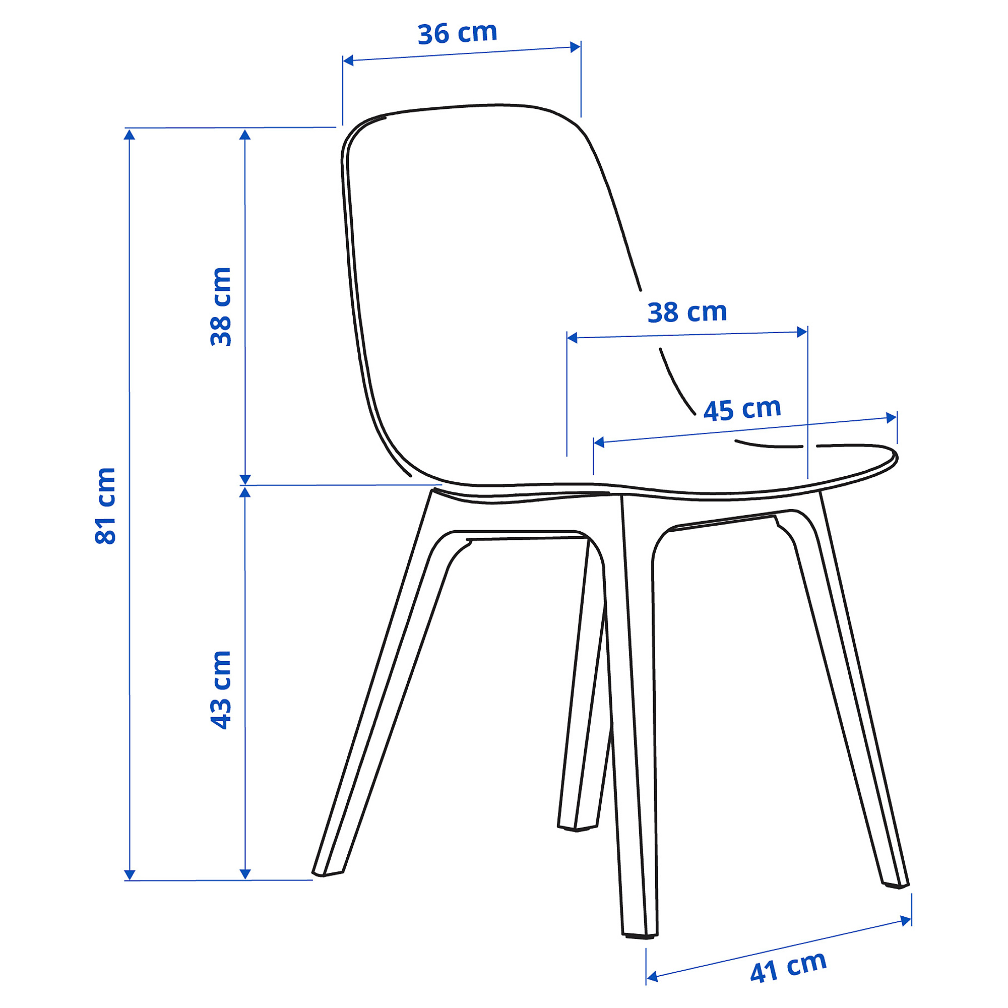 EKEDALEN/ODGER table and 6 chairs