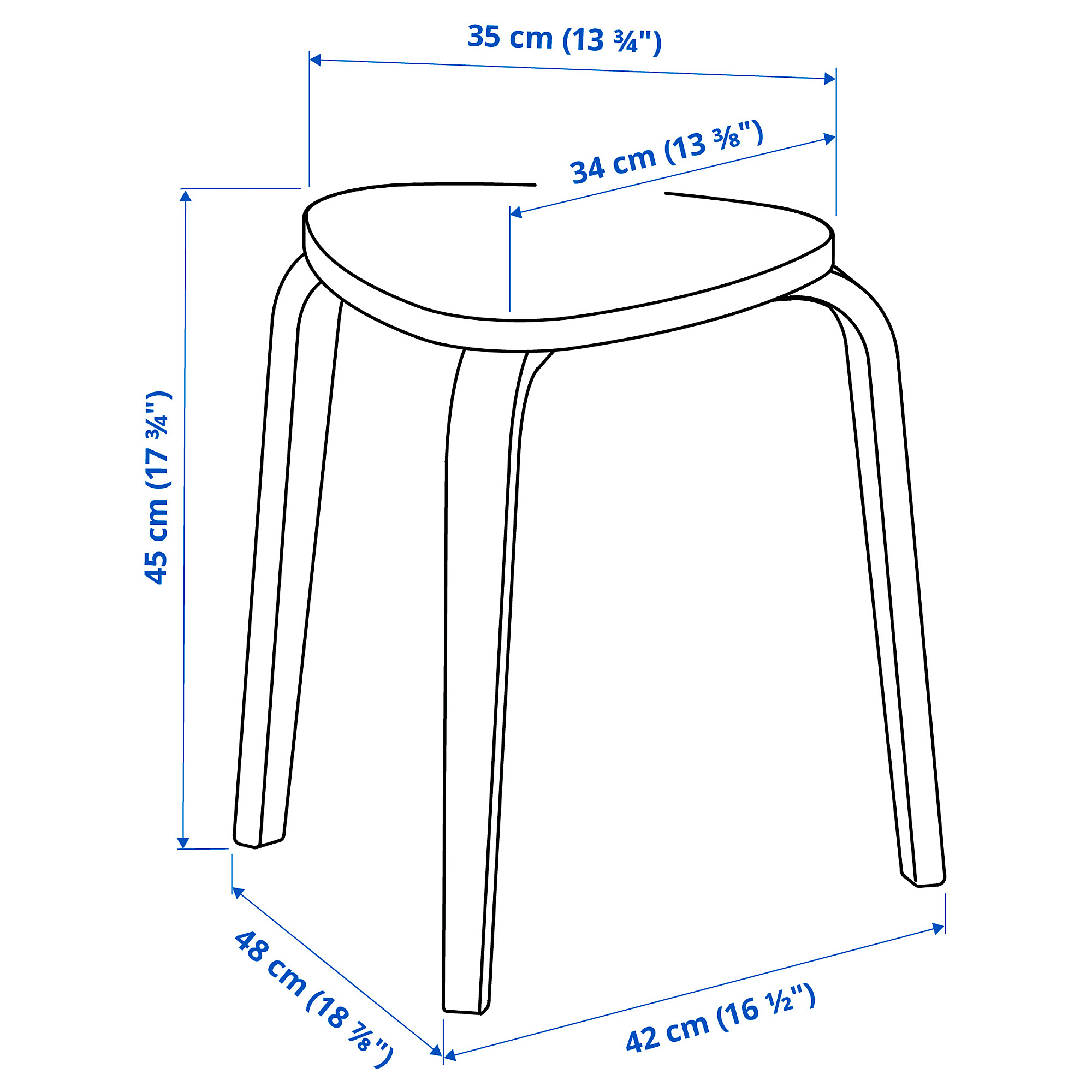 KYRRE stool, set of 2