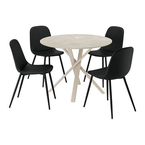 NORRMJÖLE/NORDMANSSKÄR table and 4 chairs