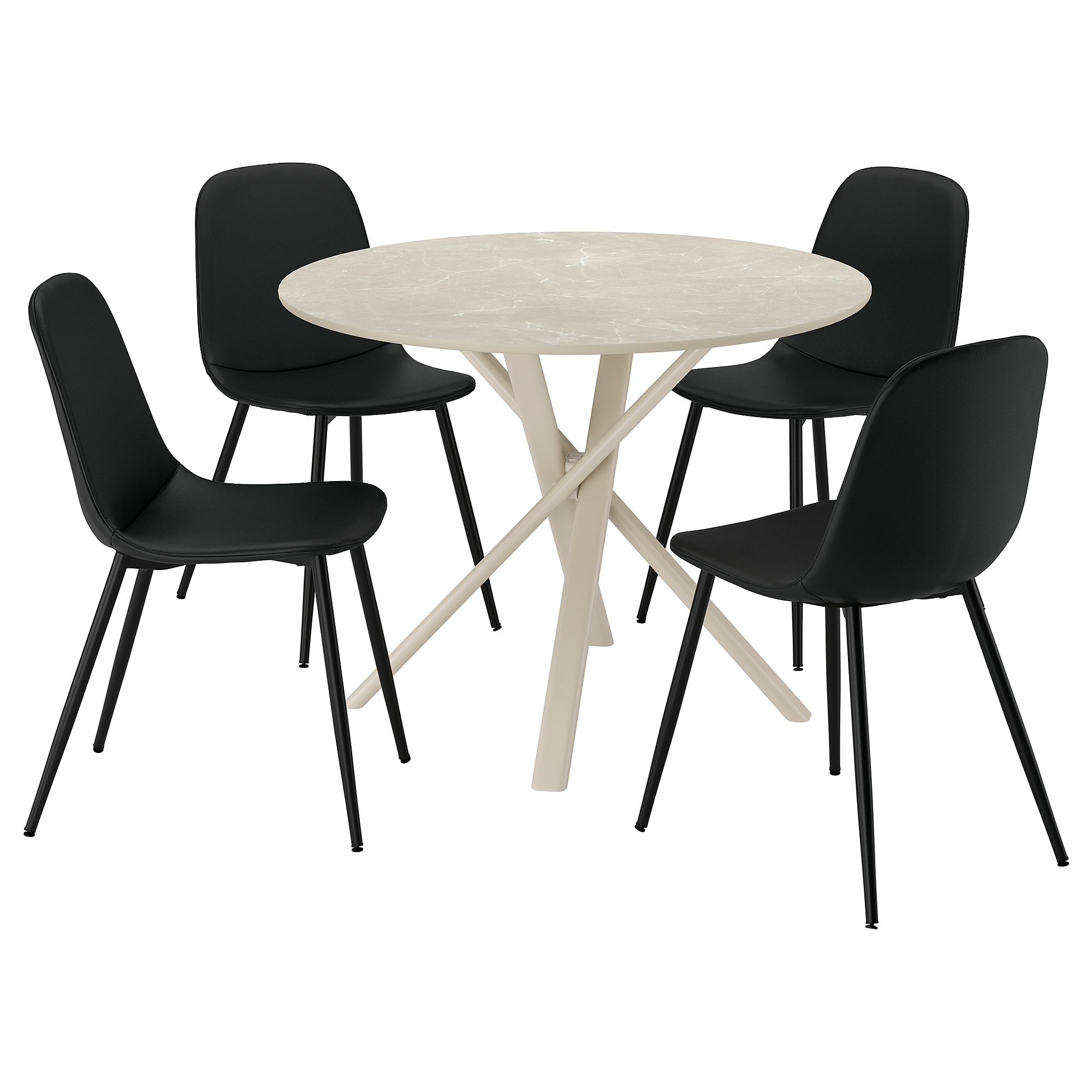 NORRMJÖLE/NORDMANSSKÄR table and 4 chairs