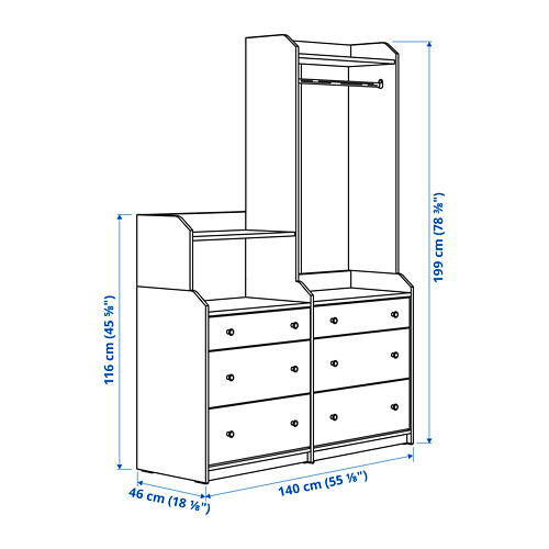 HAUGA storage combination