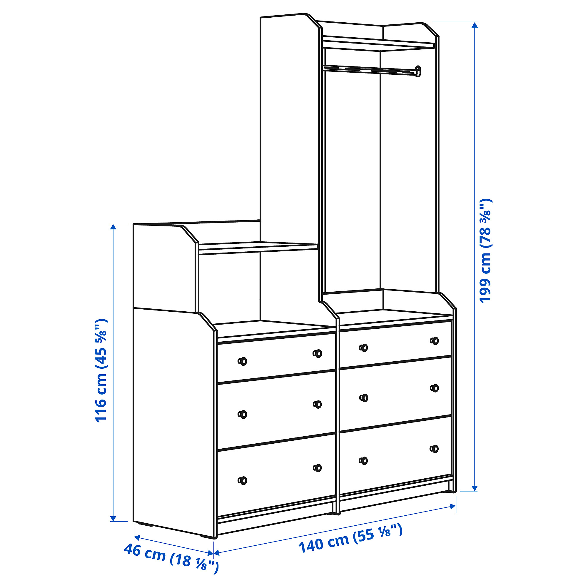 HAUGA storage combination