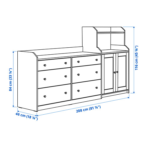 HAUGA storage combination