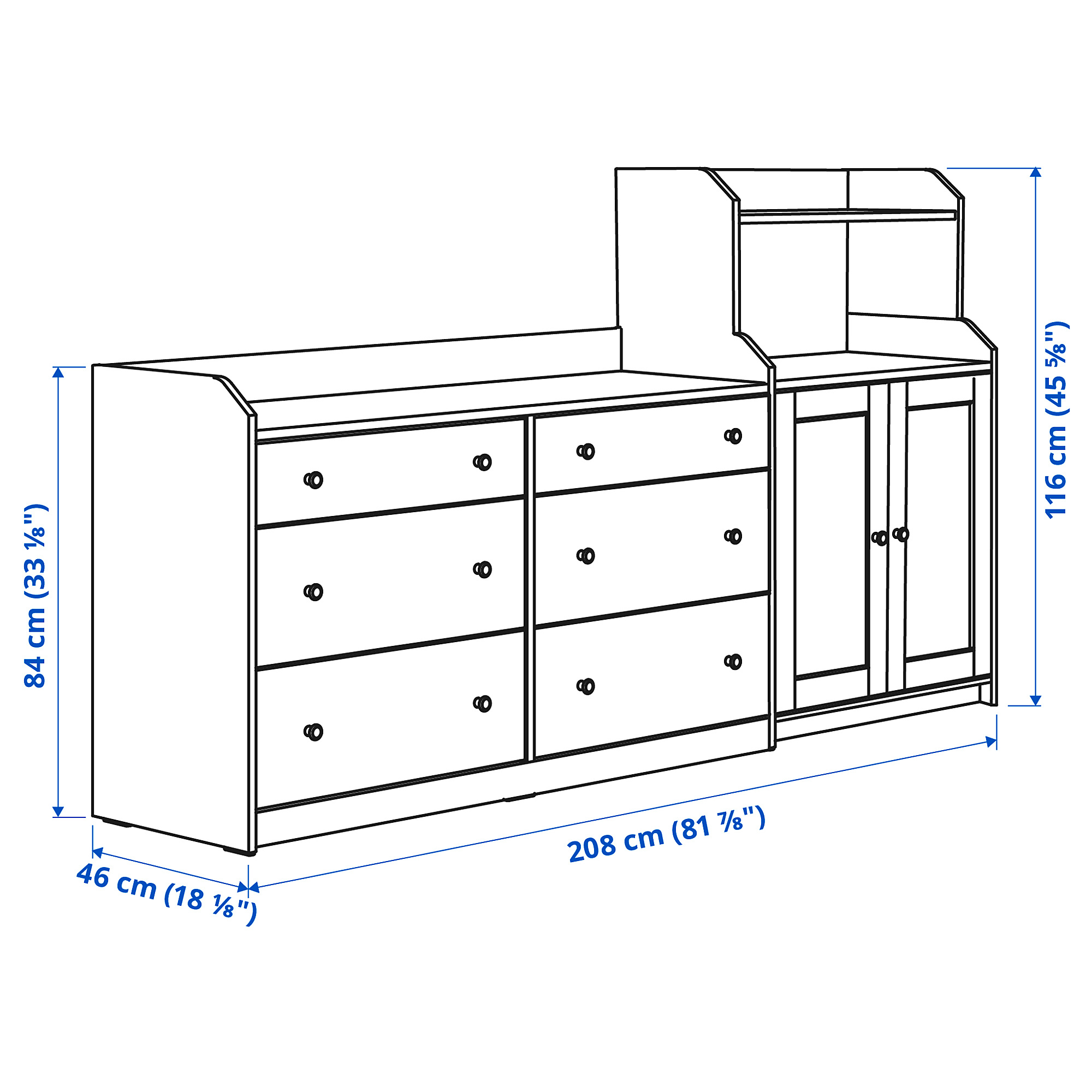 HAUGA storage combination