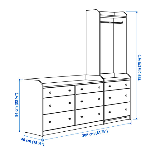 HAUGA storage combination