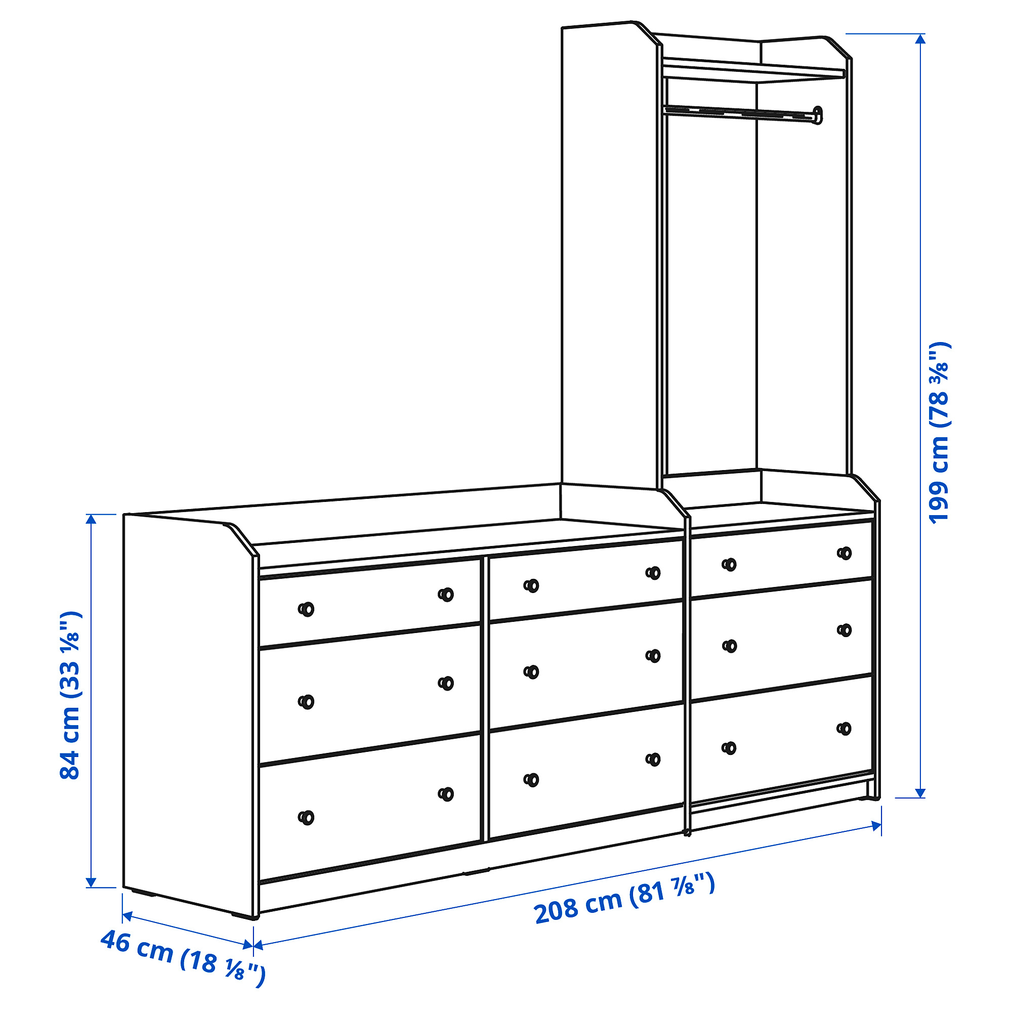 HAUGA storage combination