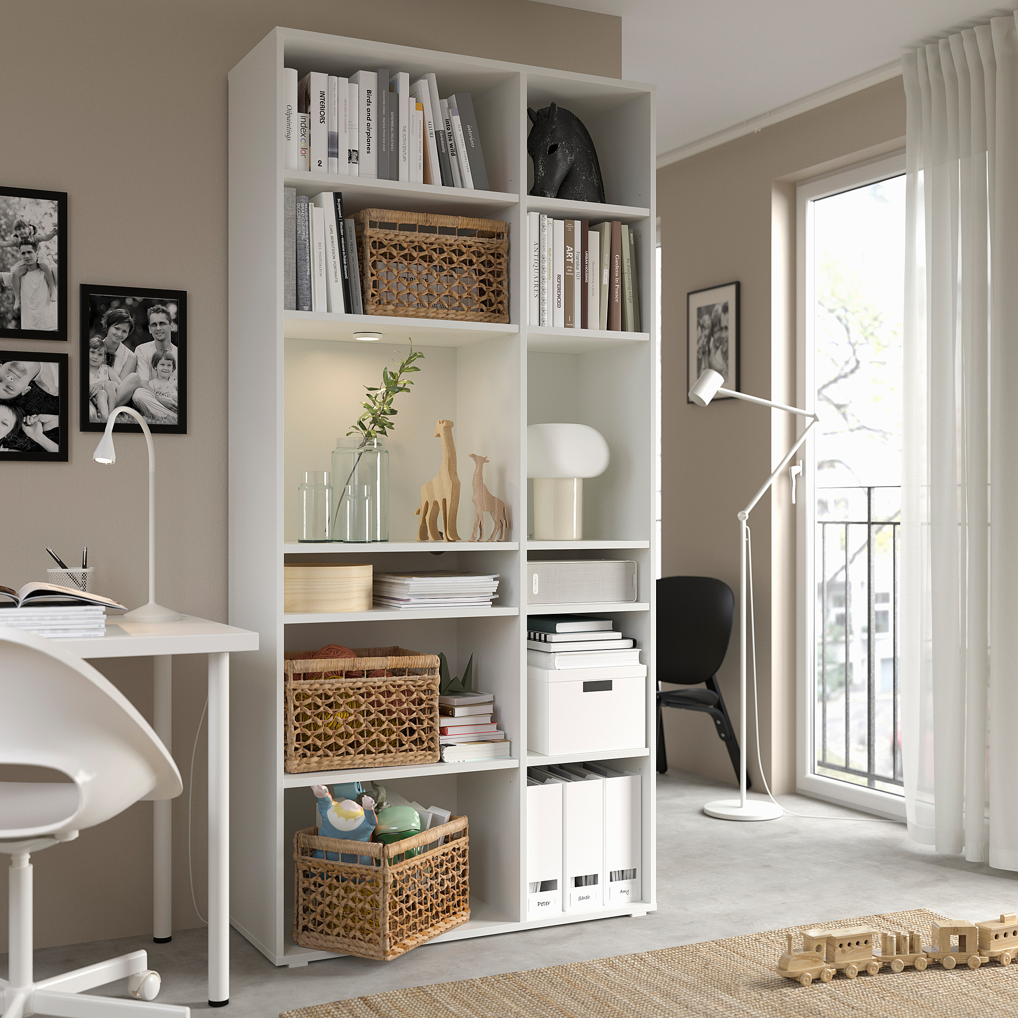 VIHALS shelving unit with 10 shelves