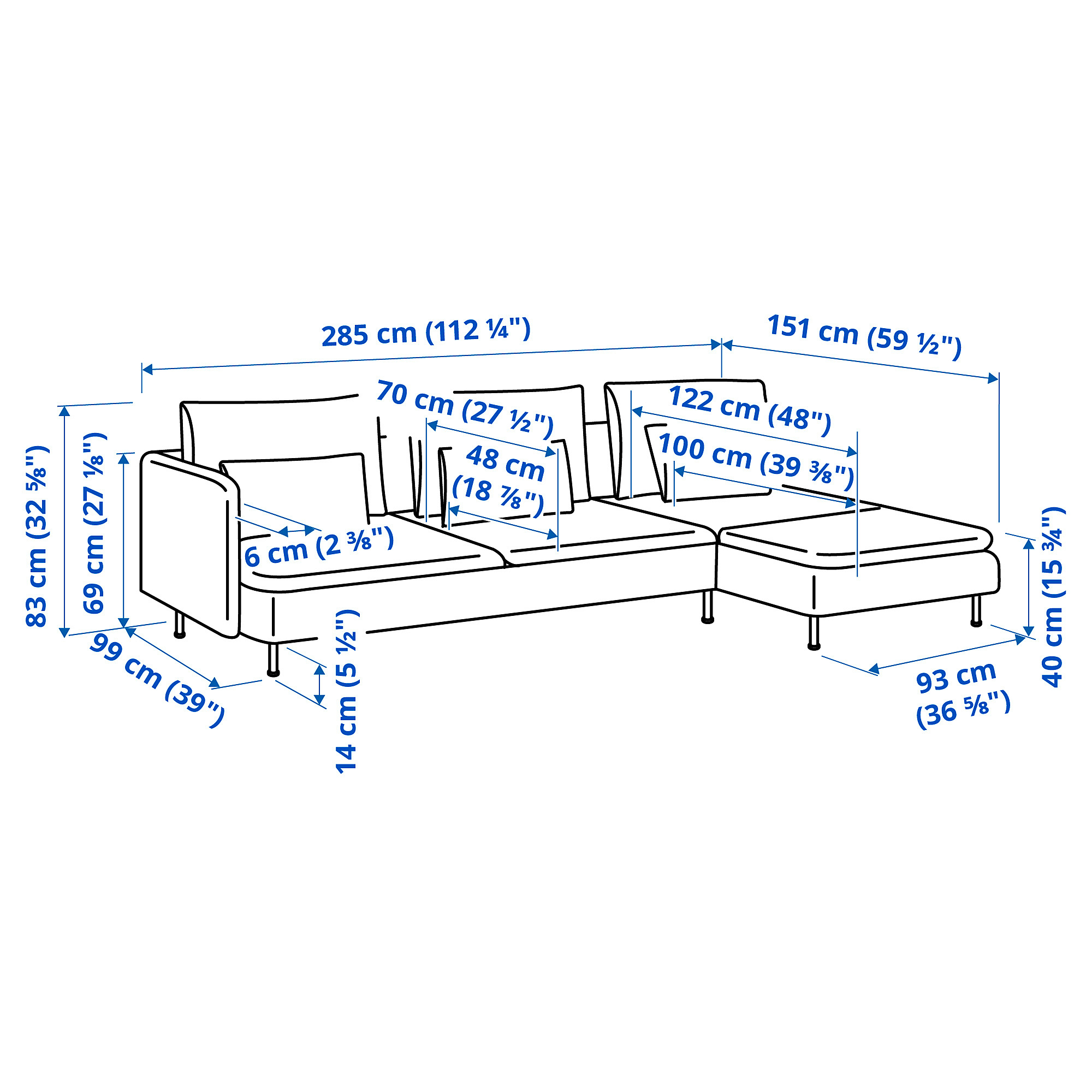 SÖDERHAMN 4-seat sofa