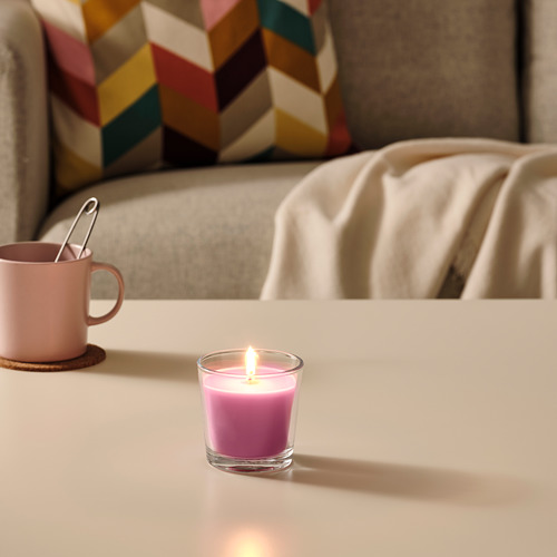 SINNLIG - 香氛杯狀蠟燭, 櫻桃/粉紅色 | IKEA 線上購物 - PE799246_S4