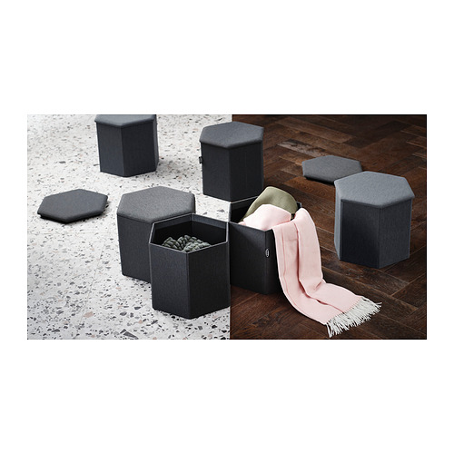 KJUGE pouffe with storage