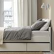 VIHALS bed frame with 4 storage boxes