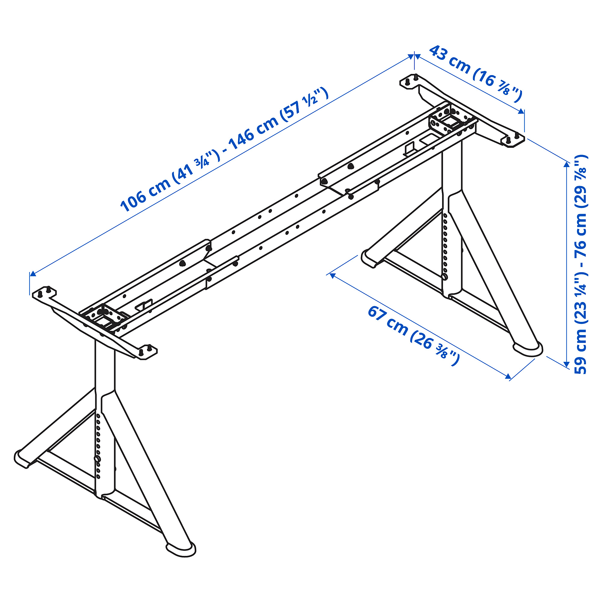 IDÅSEN underframe for table top
