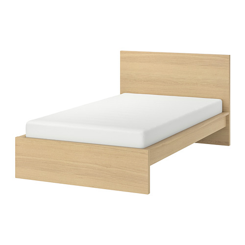MALM - 單人加大床框 高床頭板, 實木貼皮, 染白橡木/Luröy | IKEA 線上購物 - PE799346_S4