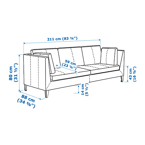 STOCKHOLM three-seat sofa