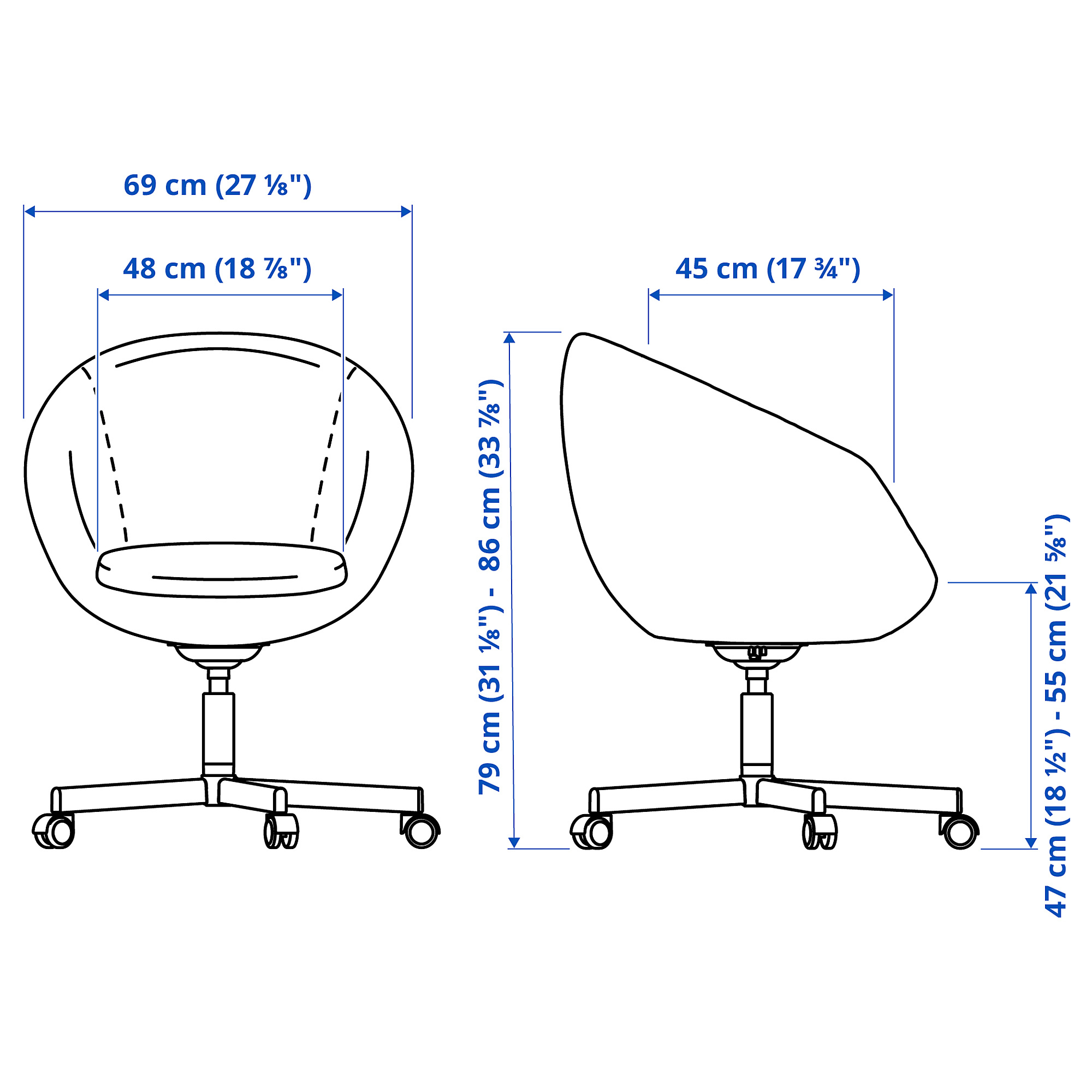 SKRUVSTA swivel chair