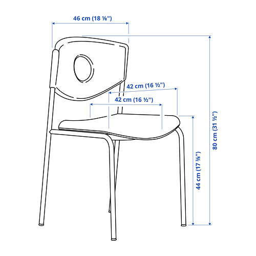 STOLJAN chair frame with backrest