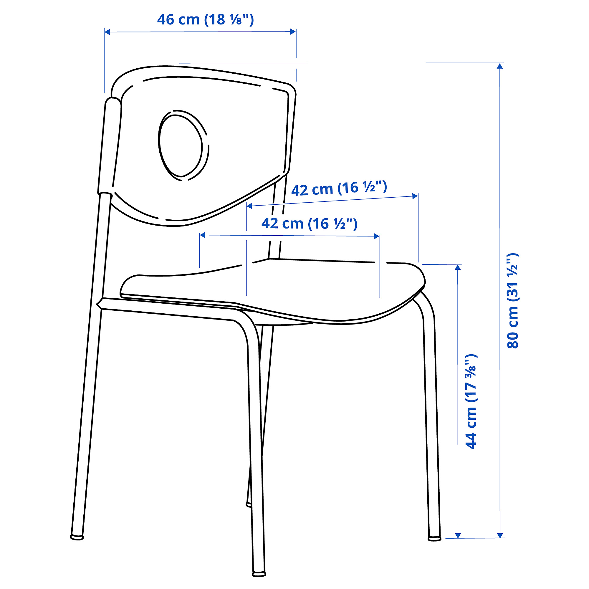 STOLJAN chair frame with backrest