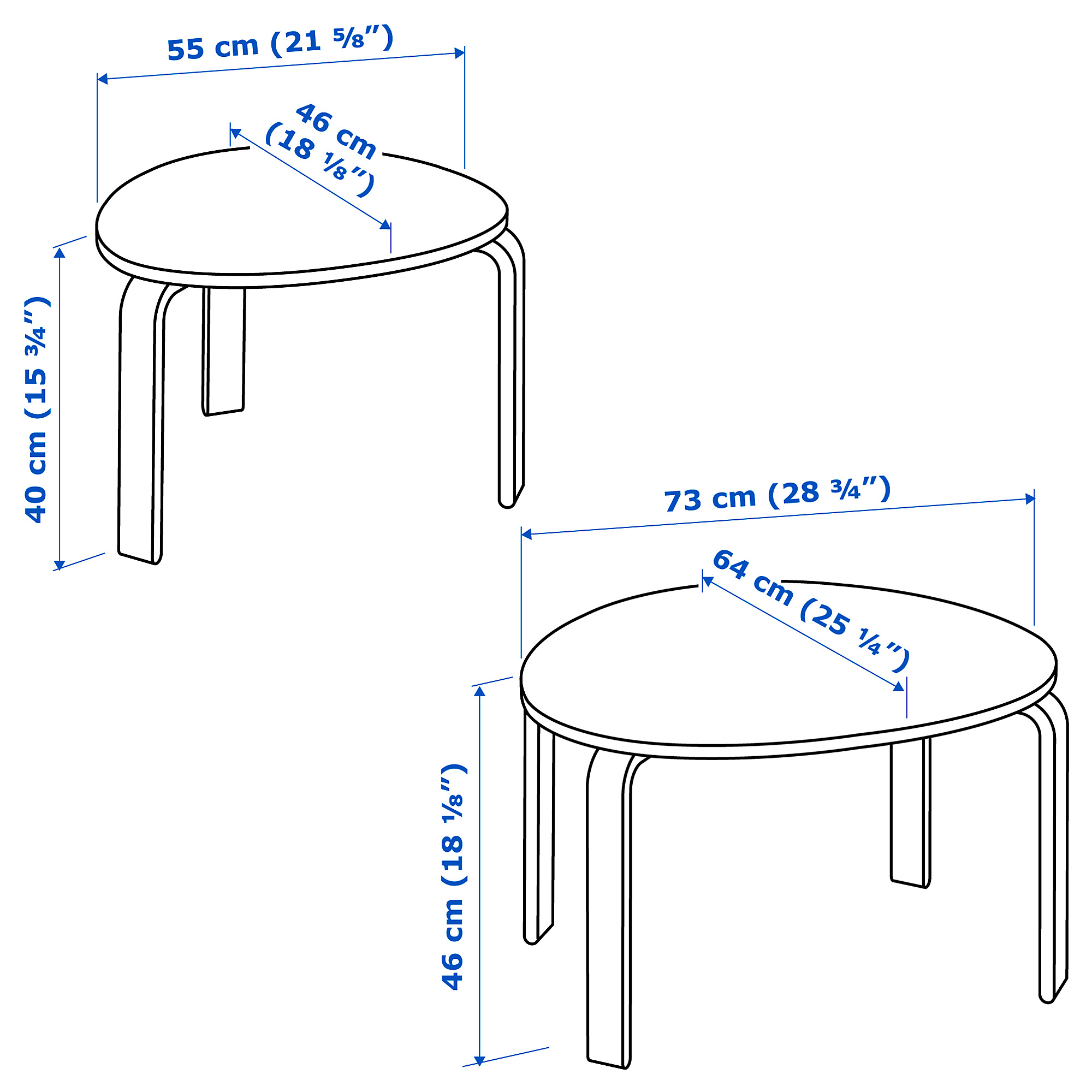 SVALSTA nest of tables, set of 2