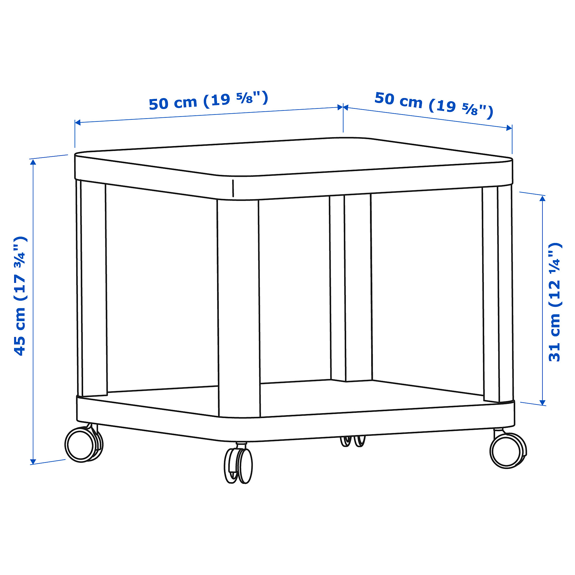 TINGBY side table on castors