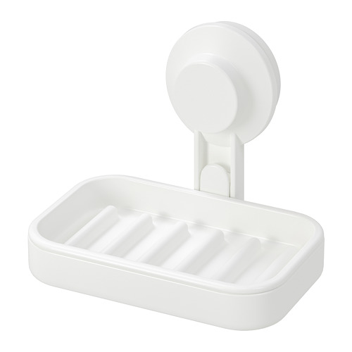 TISKEN soap dish with suction cup