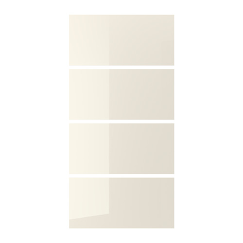 HOKKSUND - 4 panels for sliding door frame, high-gloss light beige, 100x201 cm | IKEA Taiwan Online - PE745463_S4