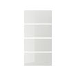 HOKKSUND - 4 panels for sliding door frame, high-gloss light grey | IKEA Taiwan Online - PE745464_S2 