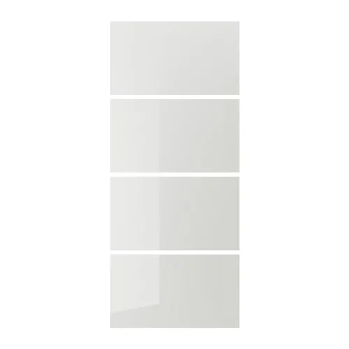 HOKKSUND - 4 panels for sliding door frame, high-gloss light grey, 100x236 cm | IKEA Taiwan Online - PE745467_S4