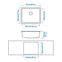 KILSVIKEN - inset sink, 1 bowl, black quartz composite | IKEA Taiwan Online - PE777317_S3