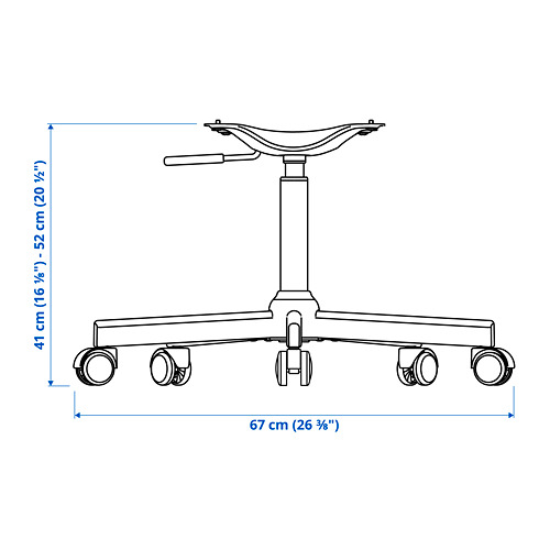 MALSKÄR chair frame, swivel