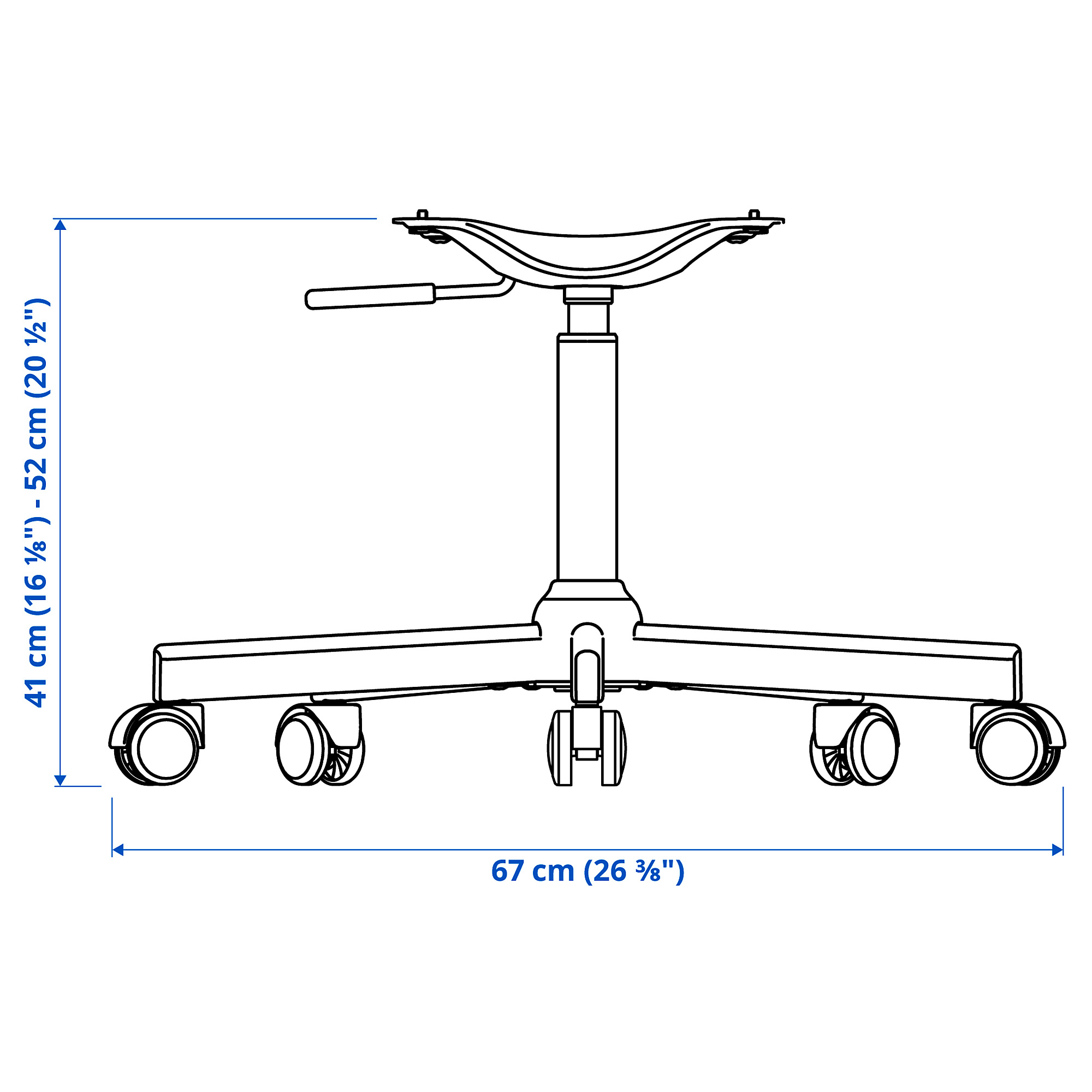 MALSKÄR chair frame, swivel