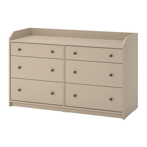 HAUGA chest of 6 drawers