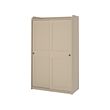 HAUGA - wardrobe with sliding doors, beige, 118x55x199 cm | IKEA Taiwan Online - PE799474_S2 
