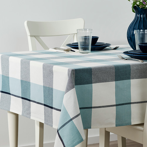 RUTIG - 桌巾, 方格 藍色 | IKEA 線上購物 - PE799482_S4