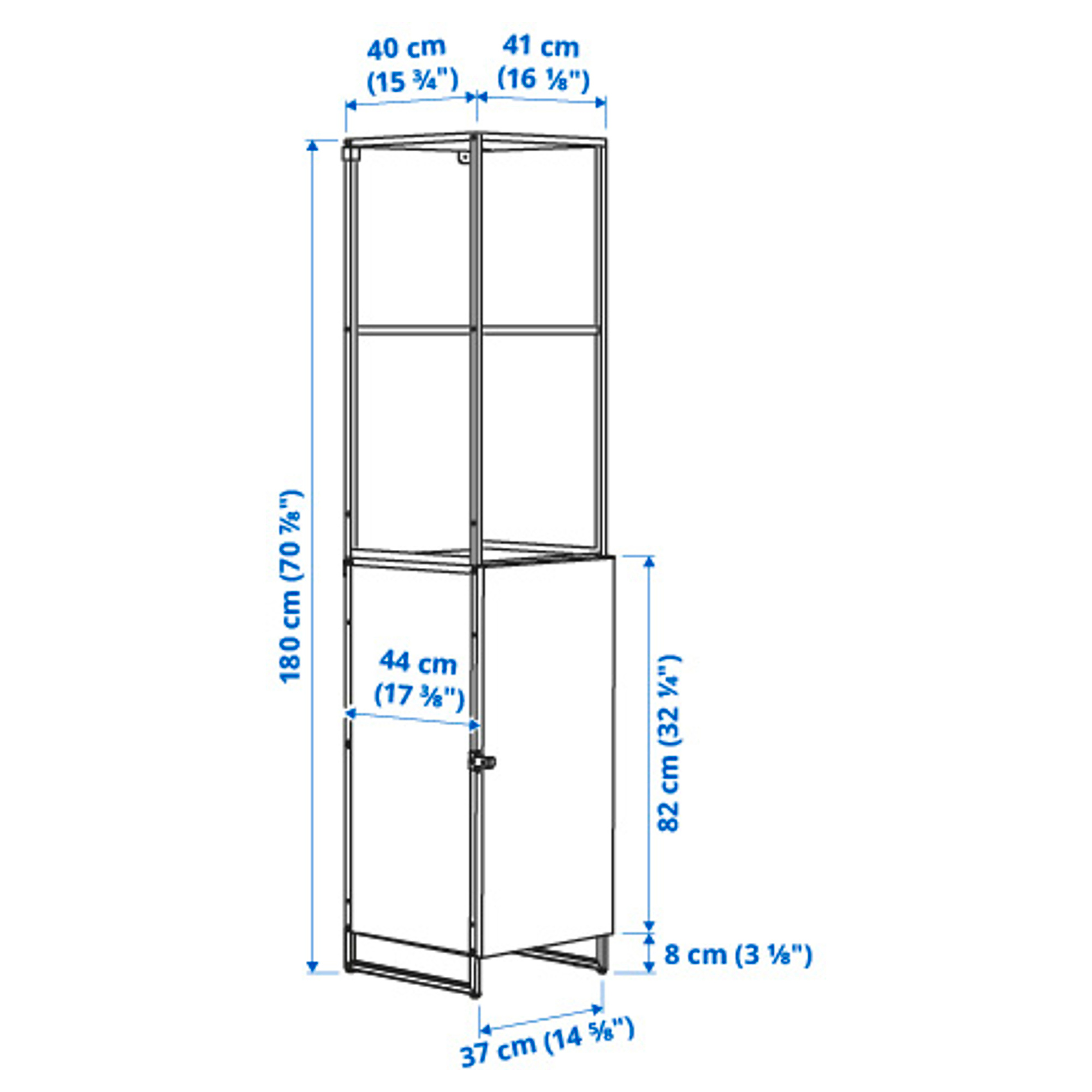 JOSTEIN shelving unit with door